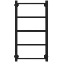 Полотенцесушитель водяной Стилье Версия-КН, 40/80, ширина 40 см, высота 80 см, нижнее подключение, цвет черный, 17640-8040