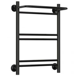 Полотенцесушитель водяной Стилье Версия-Н1, 40/60, ширина 40 см, высота 60 см, нижнее подключение, цвет черный, 17621-6040