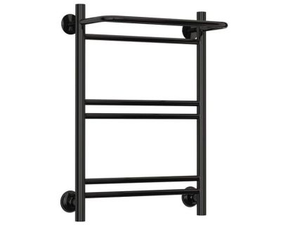 Полотенцесушитель водяной Стилье Версия-Н1, 40/60, ширина 40 см, высота 60 см, нижнее подключение, цвет черный, 17621-6040