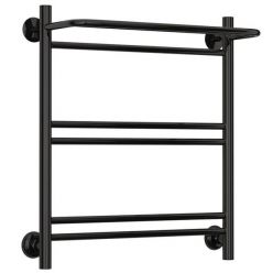 Полотенцесушитель водяной Стилье Версия-Н1, 50/60, ширина 50 см, высота 60 см, нижнее подключение, цвет черный, 17621-6050