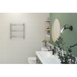 Полотенцесушитель водяной Стилье Версия-Н1, 50/60, ширина 50 см, высота 60 см, нижнее подключение, цвет черный, 17621-6050