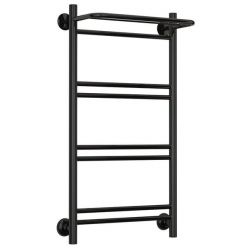 Полотенцесушитель водяной Стилье Версия-Н1, 50/80, ширина 50 см, высота 80 см, нижнее подключение, цвет черный, 17621-8050
