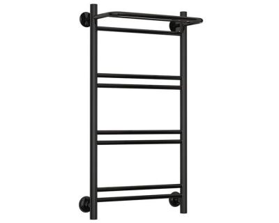 Полотенцесушитель водяной Стилье Версия-Н1, 50/80, ширина 50 см, высота 80 см, нижнее подключение, цвет черный, 17621-8050