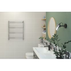 Полотенцесушитель водяной Стилье Версия-Н1, 60/80, ширина 60 см, высота 80 см, нижнее подключение, цвет белый, 12621-8060