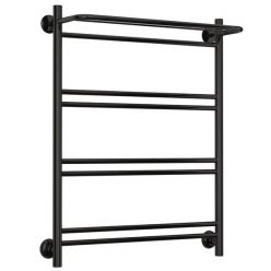 Полотенцесушитель водяной Стилье Версия-Н1, 60/80, ширина 60 см, высота 80 см, нижнее подключение, цвет черный, 17621-8060