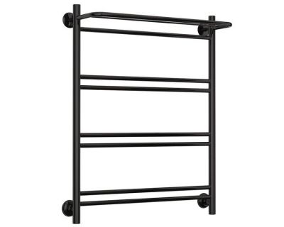 Полотенцесушитель водяной Стилье Версия-Н1, 60/80, ширина 60 см, высота 80 см, нижнее подключение, цвет черный, 17621-8060