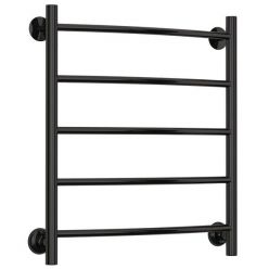 Полотенцесушитель водяной Стилье Версия-Н2, 50/60, ширина 50 см, высота 60 см, нижнее подключение, цвет черный, 17622-6050