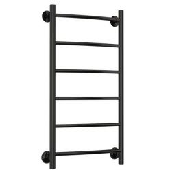Полотенцесушитель водяной Стилье Версия-Н2, 40/80, ширина 40 см, высота 80 см, нижнее подключение, цвет черный, 17622-8040