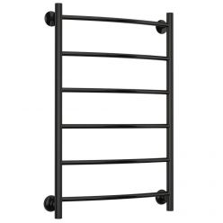 Полотенцесушитель водяной Стилье Версия-Н2, 50/80, ширина 50 см, высота 80 см, нижнее подключение, цвет черный, 17622-8050