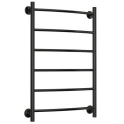 Полотенцесушитель водяной Стилье Версия-Н2, 50/80, ширина 50 см, высота 80 см, нижнее подключение, цвет черный, 17622-8050