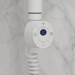 Полотенцесушитель электрический Стилье Формат 12, 40/60, ширина 40 см, высота 60 см, белый матовый, ТЭН слева/справа, 30513-6040/30512-6040