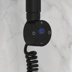 Полотенцесушитель электрический Стилье Формат 12, 50/60, ширина 50 см, высота 60 см, ТЭН справа, черный матовый, 31512-6050