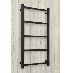 Полотенцесушитель электрический Стилье Формат 25, 40/80, ширина 40 см, высота 80 см, диммер справа, черный матовый, 31524-8040