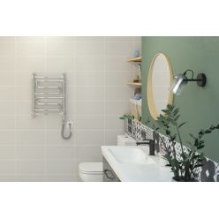 Полотенцесушитель электрический Стилье Формат 22, 40/60, ширина 40 см, высота 60 см, ТЭН справа, белый матовый, 30522-6040