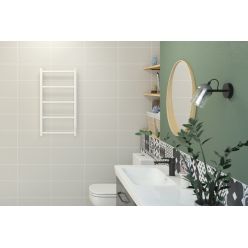 Полотенцесушитель электрический Стилье Формат 26, ширина 40 см, высота 80 см, диммер слева/справа, белый, 12527-8040/12526-8040