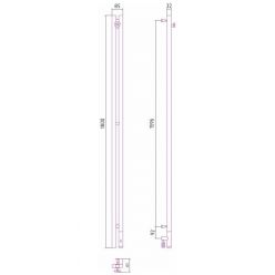 Полотенцесушитель электрический Сунержа Нюанс 3.0 1800, правый, темный титан муар, 15-5843-1853