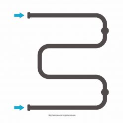 Полотенцесушитель водяной Сунержа Ш-образный, ширина 50 см высота 60 см, подключение боковое, хром, 00-0014-6050