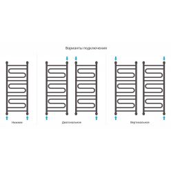 Полотенцесушитель водяной Сунержа Элегия+, ширина 40 см высота 100 см, универсальное подключение, хром, 00-0205-1040