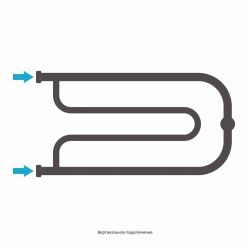 Полотенцесушитель водяной Сунержа Гусли+, ширина 65 см, высота 32 см, боковое подключение 32 см, цвет шампань, 020-0010-3265
