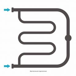 Полотенцесушитель водяной Сунержа Лира, высота 50 см, ширина 50 см, боковое подключение 50 см, цвет шампань, 020-0011-5050