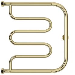 Полотенцесушитель водяной Сунержа Лира, ширина 50 см, высота 50 см, боковое подключение 50 см, 2 полки, цвет шампань, 020-0012-5050