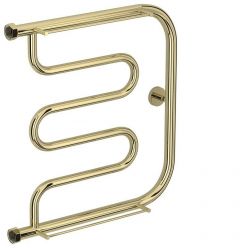 Полотенцесушитель водяной Сунержа Лира, ширина 50 см, высота 50 см, боковое подключение 50 см, 2 полки, цвет шампань, 020-0012-5050