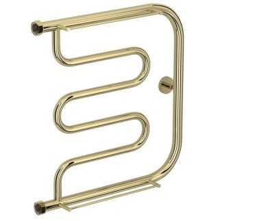 Полотенцесушитель водяной Сунержа Лира, ширина 50 см, высота 50 см, боковое подключение 50 см, 2 полки, цвет шампань, 020-0012-5050