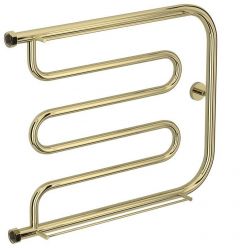 Полотенцесушитель водяной Сунержа Лира, ширина 65 см, высота 50 см, боковое подключение 50 см, 2 полки, цвет шампань, 020-0012-5065