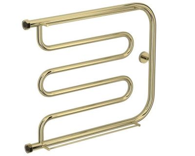 Полотенцесушитель водяной Сунержа Лира, ширина 65 см, высота 50 см, боковое подключение 50 см, 2 полки, цвет шампань, 020-0012-5065