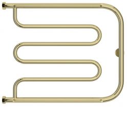 Полотенцесушитель водяной Сунержа Лира, ширина 65 см, высота 50 см, боковое подключение 50 см, 2 полки, цвет шампань, 020-0012-5065