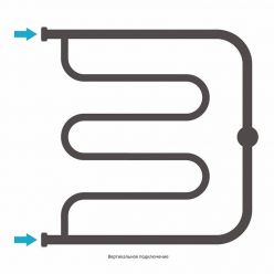 Полотенцесушитель водяной Сунержа Лира, ширина 60 см, высота 60 см, боковое подключение 60 см, 2 полки, цвет шампань, 020-0012-6060