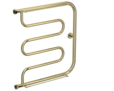 Полотенцесушитель водяной Сунержа Лира, ширина 60 см, высота 60 см, боковое подключение 60 см, 2 полки, цвет шампань, 020-0012-6060