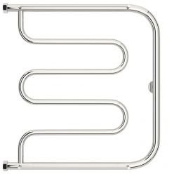 Полотенцесушитель водяной Сунержа Лира+, высота 60 см, ширина 60 см, боковое подключение 60 см, 2 полки, цвет хром, 00-4012-6060