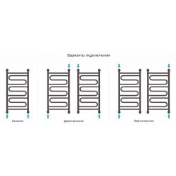 Полотенцесушитель водяной Сунержа Элегия+, ширина 40 см высота 80 см, универсальное подключение, хром, 00-0205-8040