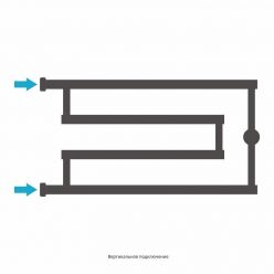 Полотенцесушитель водяной Сунержа High-Tech G+, ширина 65 см, высота 32 см, боковое подключение 32 см, цвет шампань, 020-0051-3265