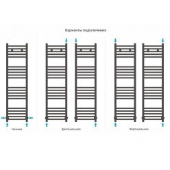 Полотенцесушитель водяной Сунержа Модус, высота 120 см, ширина 30 см, цвет черный хром, 01-0250-1230