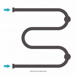 Полотенцесушитель водяной Сунержа М-образный, высота 50 см, ширина 50 см, цвет шампань, 020-0007-5050