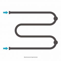 Полотенцесушитель водяной Сунержа М-образный, высота 50 см, ширина 65 см, 2 полки, цвет шампань, 020-0008-5065