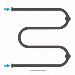 Полотенцесушитель водяной Сунержа М-образный, высота 60 см, ширина 60 см, 2 полки, цвет шампань, 020-0008-6060