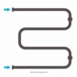 Полотенцесушитель водяной Сунержа Ш-образный, высота 60 см, ширина 60 см, цвет шампань, 020-0014-6060