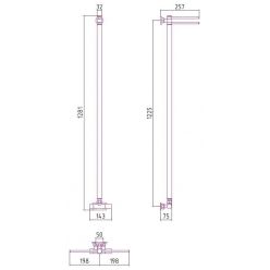 Полотенцесушитель водяной Сунержа Лайк EU50, ширина 15 см высота 120 см, нижнее подключение, хром, 00-0213-1200