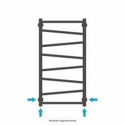 Полотенцесушитель водяной Сунержа Сирокко, высота 80 см, ширина 40 см, цвет шампань, 020-0253-8040