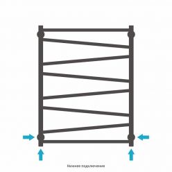 Полотенцесушитель водяной Сунержа Сирокко, высота 80 см, ширина 60 см, цвет шампань, 020-0253-8060