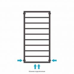 Полотенцесушитель водяной Сунержа Канцлер, высота 100 см, ширина 50 см, цвет шампань, 020-0254-1050