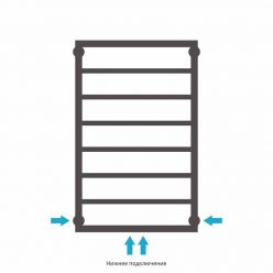 Полотенцесушитель водяной Сунержа Канцлер, высота 80 см, ширина 50 см, цвет шампань, 020-0254-8050