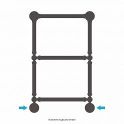 Полотенцесушитель водяной Сунержа Ренессанс 1386, высота 66 см, ширина 40 см, цвет шампань, 020-0281-6640
