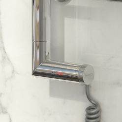 Полотенцесушитель электрический Сунержа Галант 2.0, высота 120 см, ширина 60 см, диммер слева/справа, цвет хром, 00-5200-1260/00-5201-1260