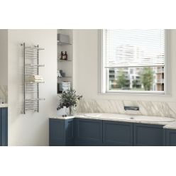 Полотенцесушитель водяной Сунержа Богема с 4 полками+, ширина 40 см высота 120 см, универсальное подключение, хром, 00-0224-1240