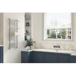 Полотенцесушитель водяной Сунержа Богема с 4 полками+, ширина 50 см высота 120 см, универсальное подключение, хром, 00-0224-1250