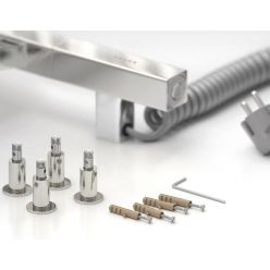 Полотенцесушитель электрический Сунержа Аркус 3.0, высота 80 см, ширина 50 см, диммер слева/справа, цвет хром, 00-5704-8050/00-5705-8050